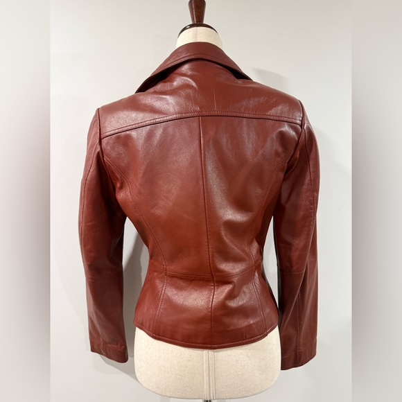 Wilson's Leather red brown leather jacket, size women's small - Picture 2 of 16